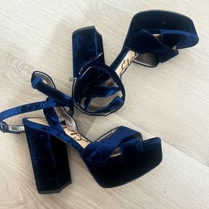 Sam Edelman block heels in deep blue